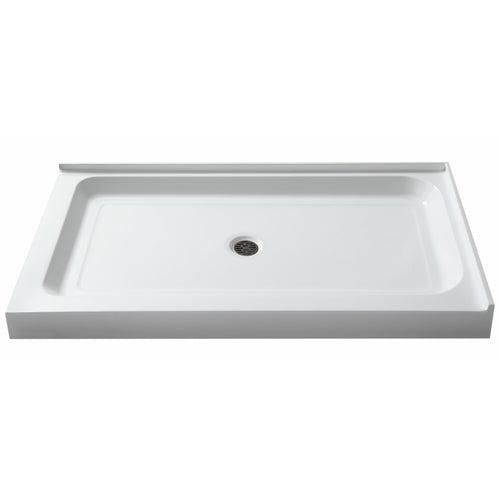 Port 36 x 48  in. Double Threshold Shower Base in White- Anzzi