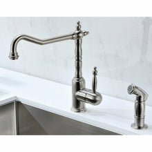 Load image into Gallery viewer, MOORE Undermount 32 in. Double Bowl Kitchen Sink with Locke Faucet in Brushed Nickel- Anzzi