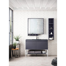 Load image into Gallery viewer, James Martin Milan 47.3&quot; Modern Grey Glossy - Glossy White Single Vanity