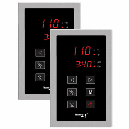 Dual Touch Control Panel in Brushed Nickel- SteamSpa