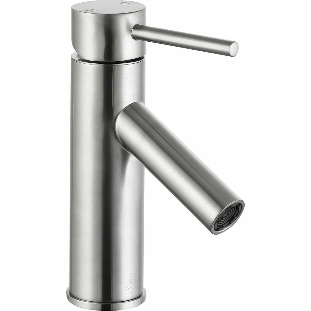 Valle Single Hole Single Handle Bathroom Faucet in Brushed Nickel- Anzzi