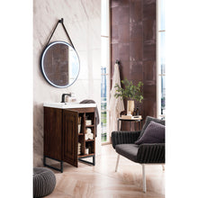 Load image into Gallery viewer, James Martin Alicante&#39; 24&quot; Mid Century Acacia-Matte Black Single Vanity Cabinet