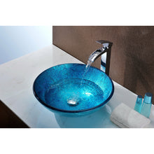 Load image into Gallery viewer, Tereali Series Deco-Glass Vessel Sink in Blue Ice- Anzzi