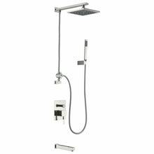 Load image into Gallery viewer, Byne 1-Handle 1-Spray Tub and Shower Faucet with Sprayer Wand in Brushed Nickel- Anzzi