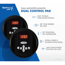 Load image into Gallery viewer, SteamSpa Programmable Dual Control Panels in Matte Black- SteamSpa