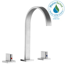 Load image into Gallery viewer, Sabre 8 in. Widespread 2-Handle Bathroom Faucet in Brushed Nickel- Anzzi