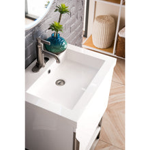 Load image into Gallery viewer, James Martin Columbia 24&quot; Glossy White - Brushed Nickel Single Vanity