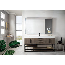 Load image into Gallery viewer, James Martin Columbia 72&quot; Ash Gray - Matte Black Single Vanity