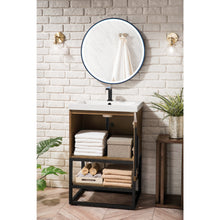 Load image into Gallery viewer, James Martin Columbia 24&quot; Latte Oak - Matte Black Single Vanity