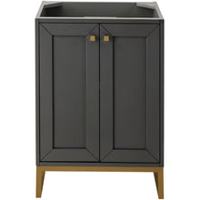 Load image into Gallery viewer, James Martin Chianti 24&quot; Mineral Grey - Radiant Gold Single Vanity- James Martin
