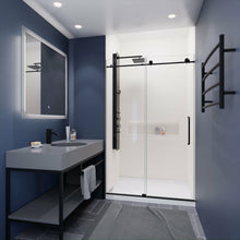 Load image into Gallery viewer, Madam Series 48 in. by 76 in. Frameless Sliding Shower Door in Matte Black with Handle- Anzzi