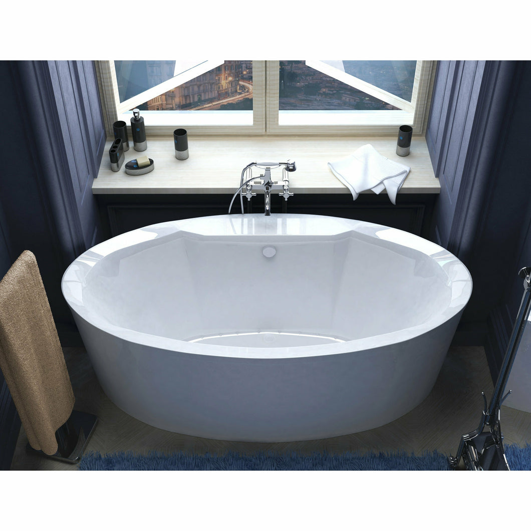Atlantis Whirlpools Suisse 34 x 68 Oval Freestanding Air Jetted Bathtub- Atlantis Whirlpools