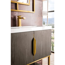 Load image into Gallery viewer, James Martin Columbia 31.5&quot; Ash Gray - Radiant Gold Single Vanity