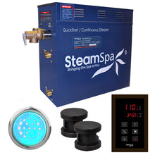 Load image into Gallery viewer, SteamSpa Indulgence 10.5 KW QuickStart Acu-Steam Bath Generator Package in Oil Rubbed Bronze- SteamSpa