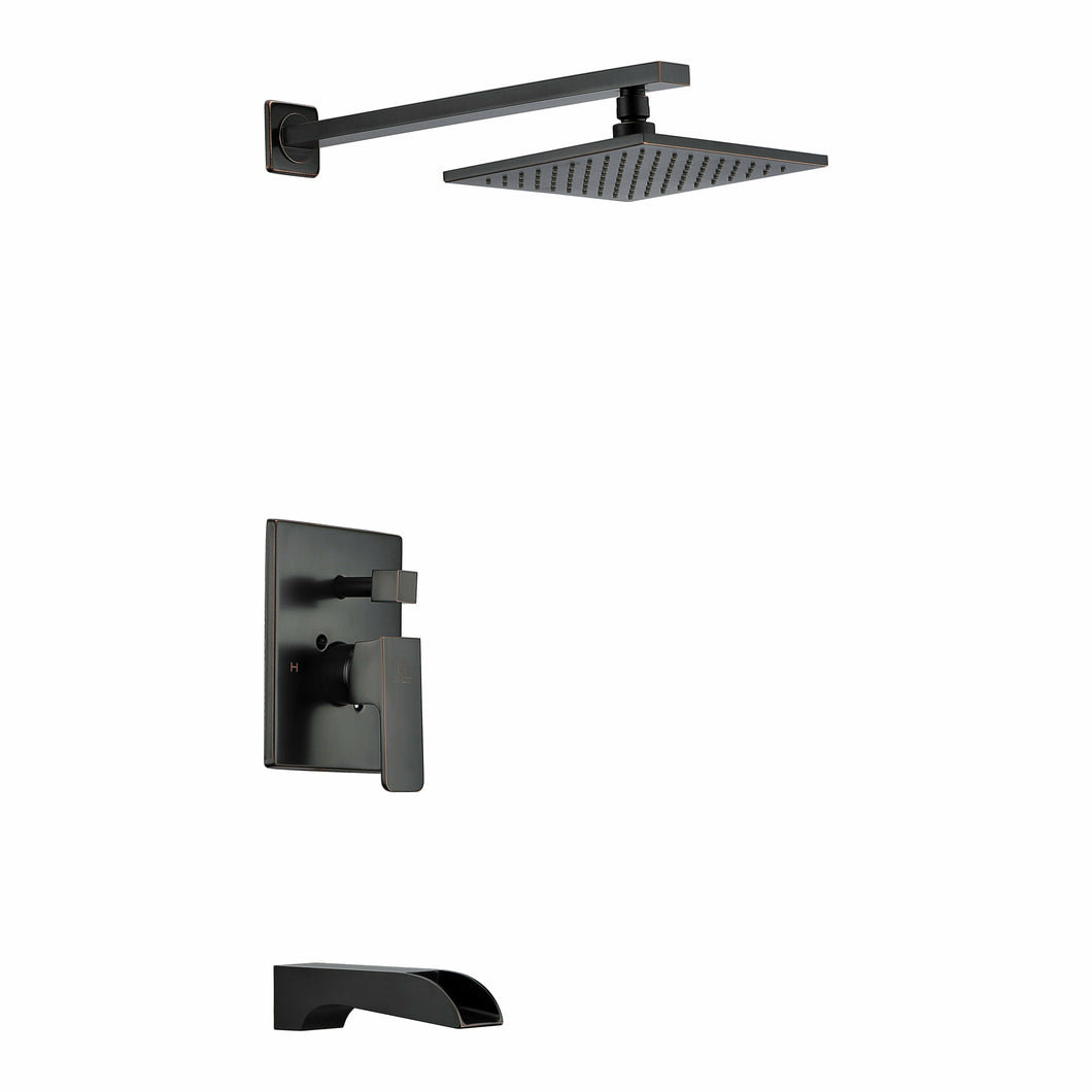 Mezzo Series 1-Handle 1-Spray Tub and Shower Faucet in Oil Rubbed Bronze- Anzzi