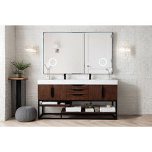 Load image into Gallery viewer, James Martin Columbia 72&quot; Coffee Oak - Matte Black Double Vanity