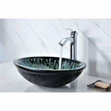 Load image into Gallery viewer, Bravo Series Deco-Glass Vessel Sink in Lustrous Black- Anzzi