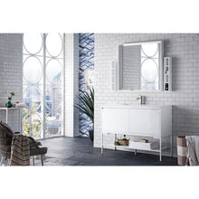Load image into Gallery viewer, James Martin Milan 47.3&quot; Glossy White - Glossy White Single Vanity