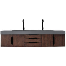 Load image into Gallery viewer, James Martin Mercer Island 72&quot; Coffee Oak - Matte Black Double Vanity- James Martin