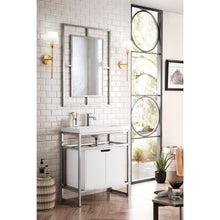 Load image into Gallery viewer, James Martin Boston 31.5&quot; Stainless Steel Sink Console With Storage Cabinet