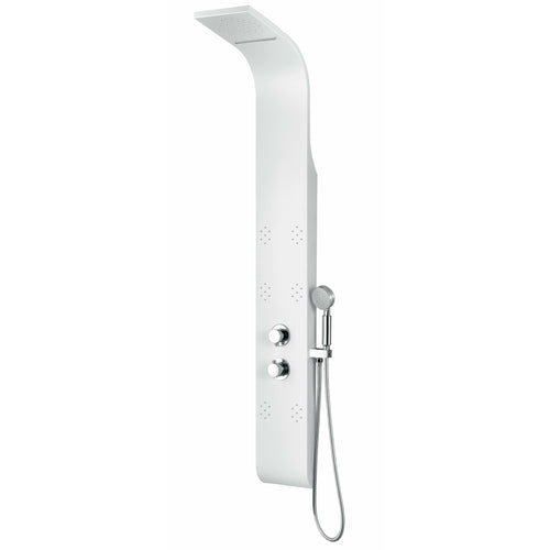 Swan 64 in. 6-Jetted Full Body Shower Panel with Heavy Rain Shower and Spray Wand in White- Anzzi