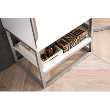 Load image into Gallery viewer, James Martin Columbia 24&quot; Glossy White - Brushed Nickel Single Vanity