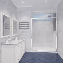 Load image into Gallery viewer, Halberd 48 in. x 72 in. Framed Shower Door with TSUNAMI GUARD in Polished Chrome- Anzzi
