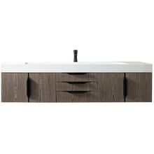 Load image into Gallery viewer, James Martin Mercer Island 72&quot; Ash Gray - Matte Black Single Vanity- James Martin