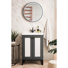 Load image into Gallery viewer, James Martin Chianti 24&quot; Mineral Grey - Matte Black Single Vanity