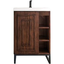 Load image into Gallery viewer, James Martin Alicante&#39; 24&quot; Mid Century Acacia-Matte Black Single Vanity Cabinet- James Martin