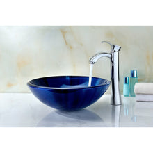 Load image into Gallery viewer, Meno Series Deco-Glass Vessel Sink in Lustrous Blue- Anzzi