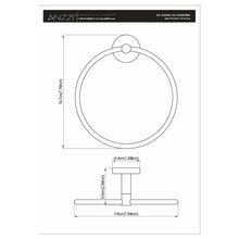 Load image into Gallery viewer, Caster Series Towel Ring in Brushed Nickel- Anzzi