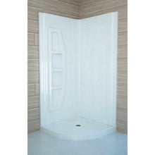 Load image into Gallery viewer, Sharman 36 in. x 36 in. x 74 in. 2-piece DIY Friendly Corner Shower Surround in White- Anzzi