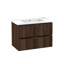 Load image into Gallery viewer, Conques 30 in W x 20 in H x 18 in D Bath Vanity in Dark Brown with Cultured Marble Vanity Top in White with White Basin- Anzzi