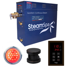 Load image into Gallery viewer, SteamSpa Indulgence 6 KW QuickStart Acu-Steam Bath Generator Package in Oil Rubbed Bronze- SteamSpa