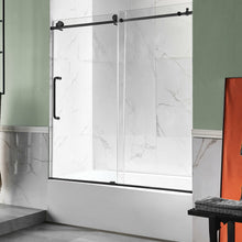 Load image into Gallery viewer, Don Series 60 in. x 62 in. Frameless Sliding Tub Door in Matte Black- Anzzi