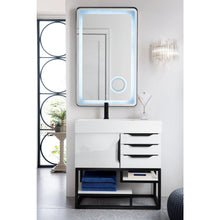 Load image into Gallery viewer, James Martin Columbia 36&quot; Glossy White - Matte Black Single Vanity