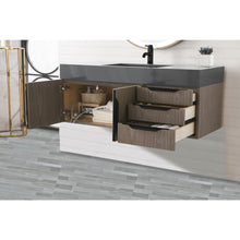 Load image into Gallery viewer, James Martin Mercer Island 48&quot; Ash Gray - Matte Black Single Vanity
