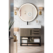 Load image into Gallery viewer, James Martin Columbia 36&quot; Ash Gray - Matte Black Single Vanity