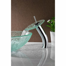 Load image into Gallery viewer, Choir Series Deco-Glass Vessel Sink in Crystal Clear Mosaic with Matching Chrome Waterfall Faucet- Anzzi