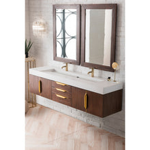 Load image into Gallery viewer, James Martin Mercer Island 72&quot; Coffee Oak - Radiant Gold Double Vanity