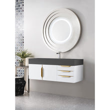 Load image into Gallery viewer, James Martin Mercer Island 48&quot; Glossy White - Radiant Gold Single Vanity