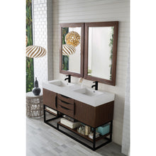 Load image into Gallery viewer, James Martin Columbia 59&quot; Coffee Oak - Matte Black Double Vanity