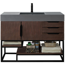 Load image into Gallery viewer, James Martin Columbia 48&quot; Coffee Oak - Matte Black Single Vanity- James Martin