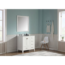 Load image into Gallery viewer, Chateau 36 in. W x 22 in. D Bathroom Bath Vanity Set in White with Carrara Marble Top with White Sink- Anzzi