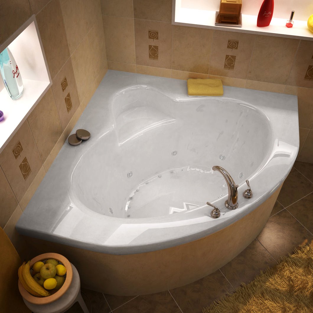 Atlantis Whirlpools Alexandria 60 x 60 Corner Air & Whirlpool Jetted Bathtub- Atlantis Whirlpools