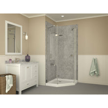 Load image into Gallery viewer, Randi 36 in. x 36 in. Neo-Angle Double Threshold Shower Base in White- Anzzi