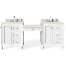 Load image into Gallery viewer, James Martin Copper Cove Encore 86&quot; Bright White Double Vanity Set- James Martin