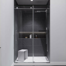 Load image into Gallery viewer, Padrona Series 48 in. by 76 in. Frameless Sliding Shower Door in Chrome with Handle- Anzzi