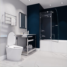 Load image into Gallery viewer, Herald Series 48 in. by 58 in. Frameless Hinged Tub Door in Chrome- Anzzi